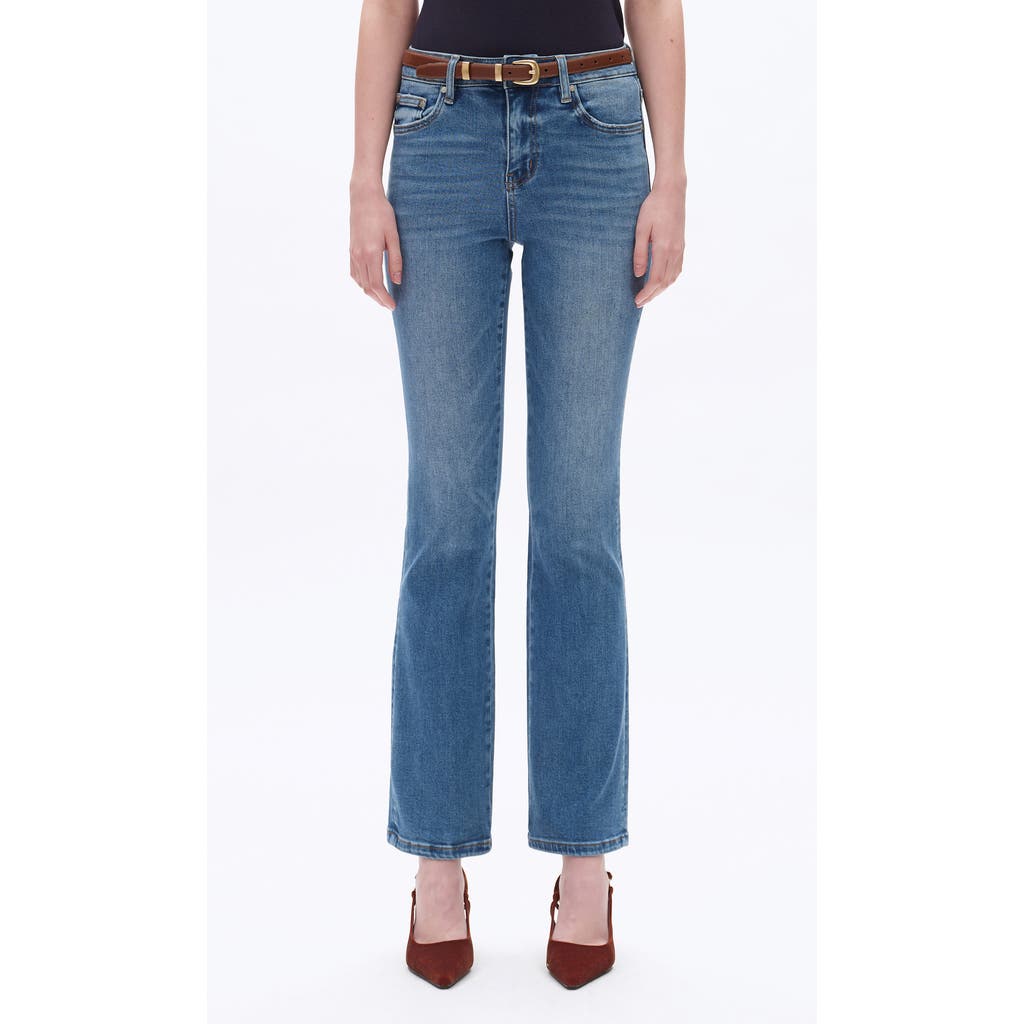 Bayeas Mid Rise Bootcut Jeans In Blue