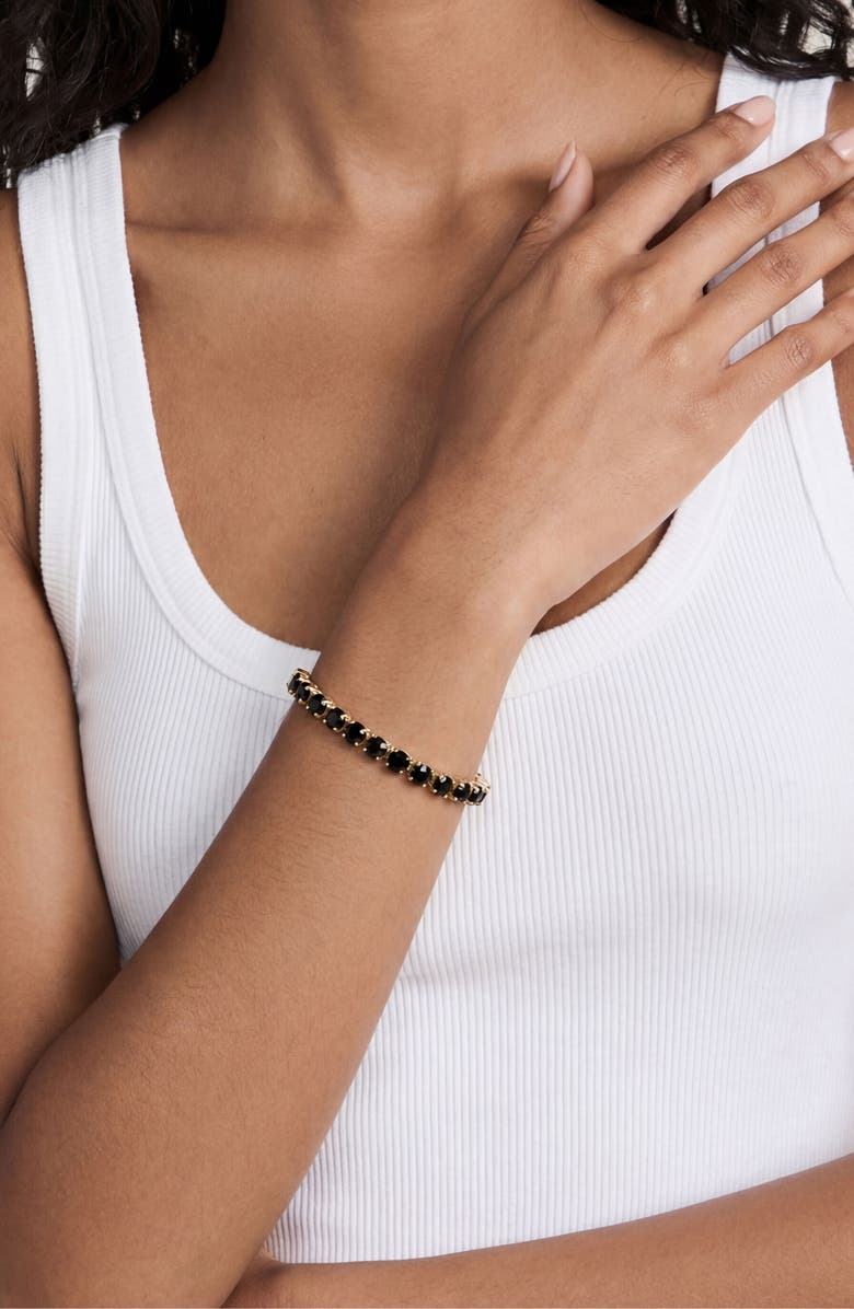 Ettika Giselle Sparkle Bracelet, Alternate, color, Black