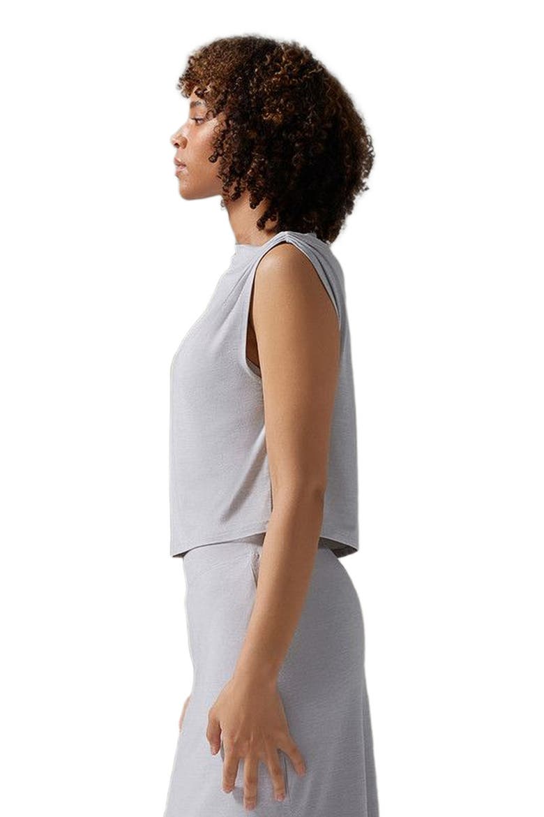 Brushed Tec Knit Asymmetrical Tee, Alternate, color, ASH