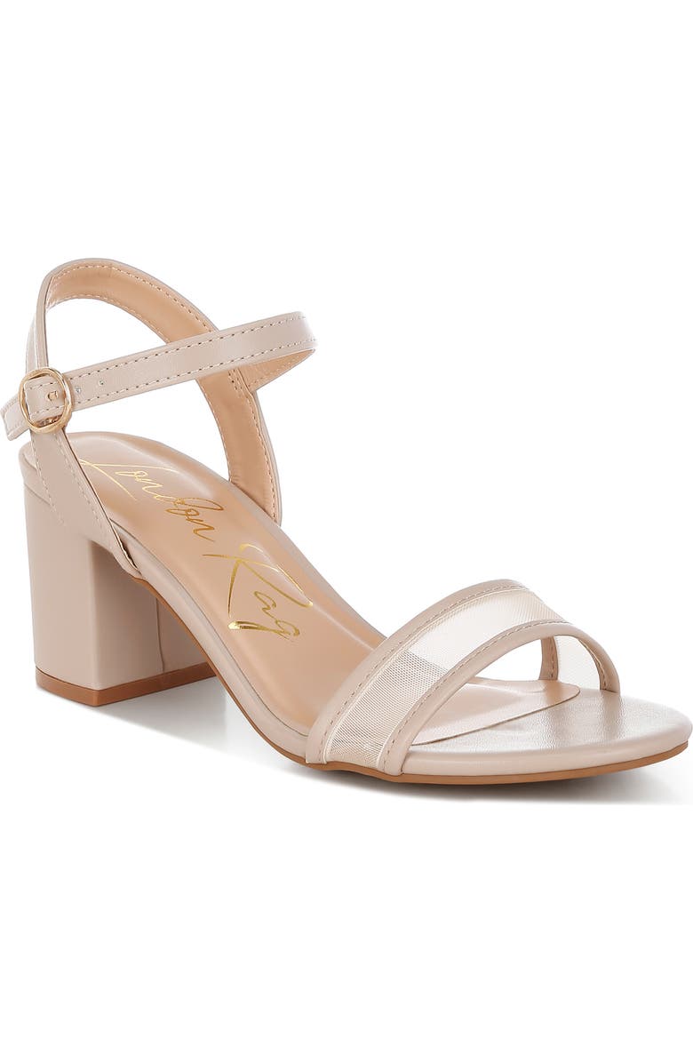 LONDON RAG Orpina Block Heel Sandal, Main, color, Beige