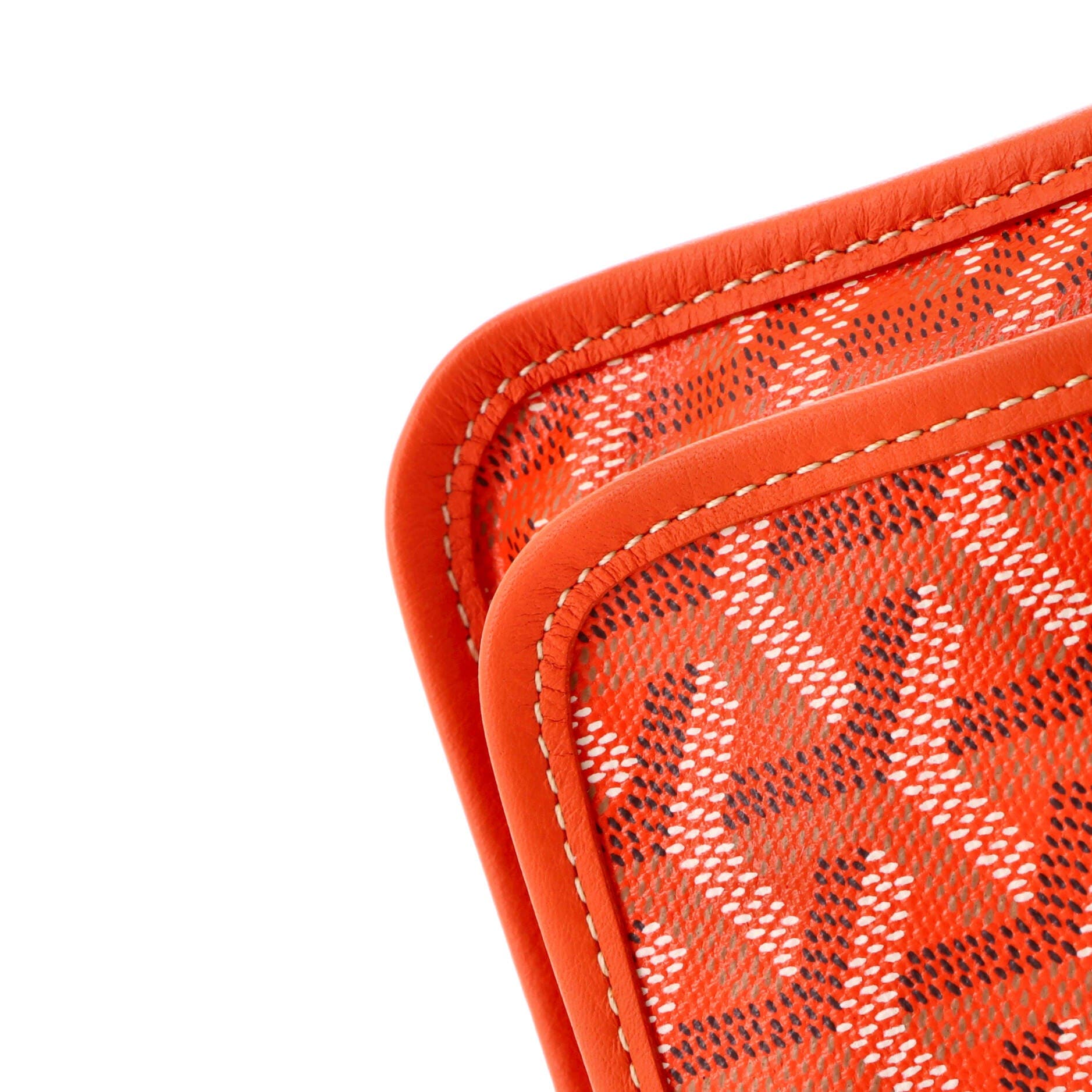 Pre-Owned Goyard Plumet Clutch Wallet Coated Canvas, Alternate, color, Orange