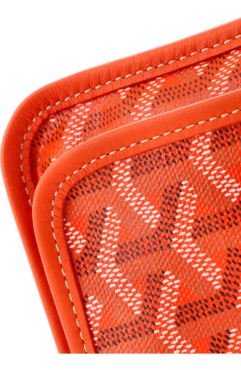 Pre-Owned Goyard Plumet Clutch Wallet Coated Canvas, Alternate, color, Orange