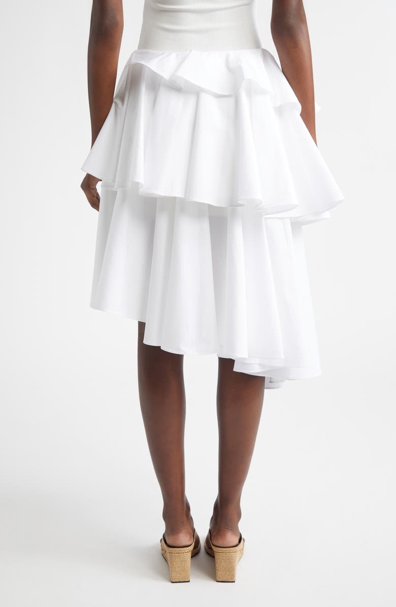 Alaïa Cotton Spiral Skirt, Alternate, color, Blanc