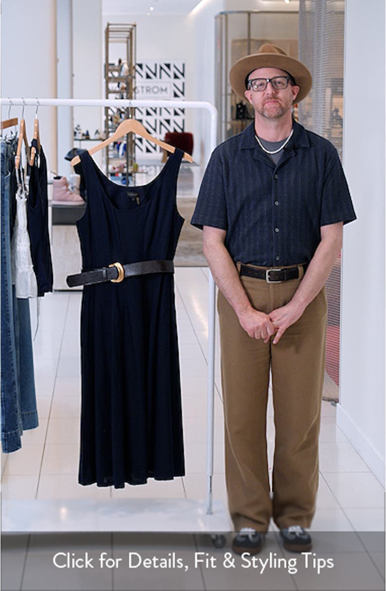 Belted Linen Blend Dress, sales video thumbnail