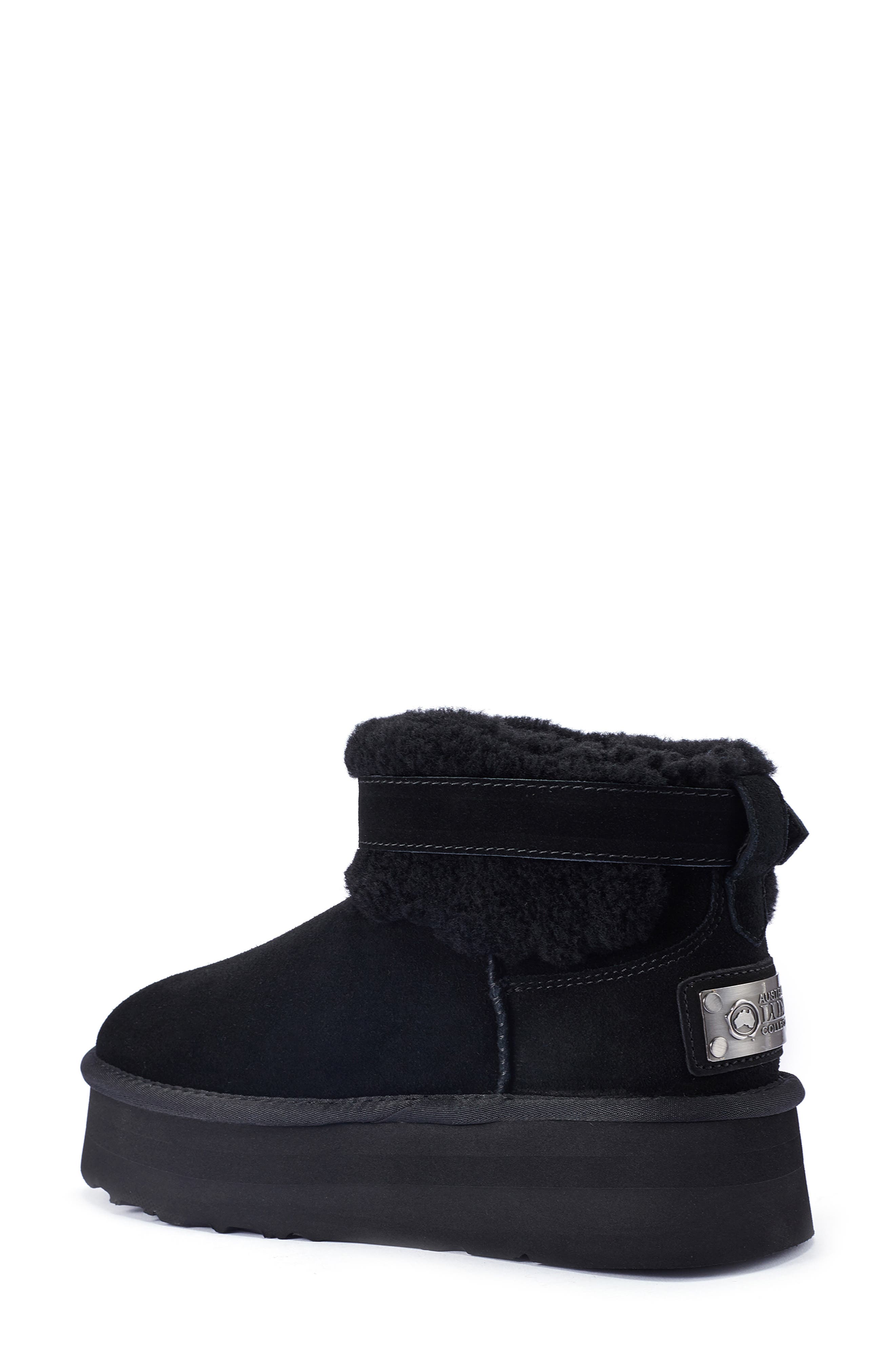 Australia Luxe Collective Eden Genuine Shearling Platform Bootie, Alternate, color, Black