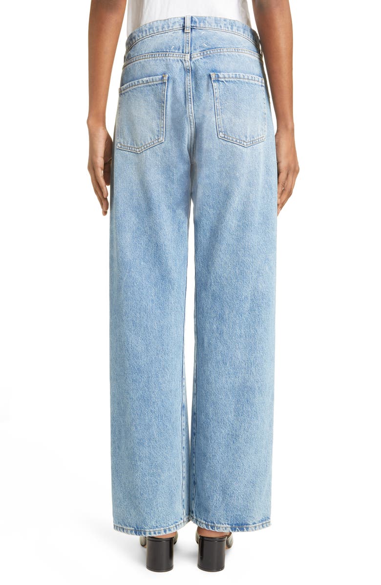 Maison Margiela Elongated Pocket Nonstretch Denim Jeans, Alternate, color, Denim