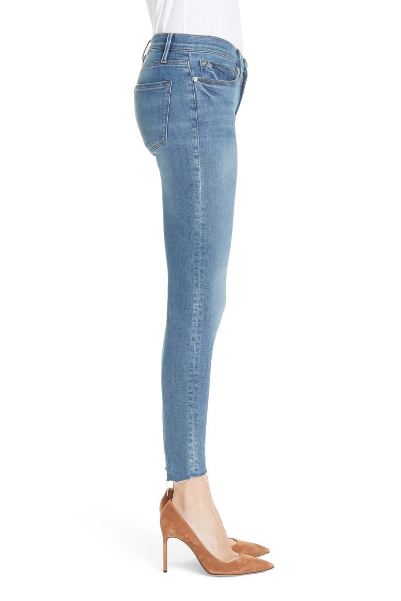Le Skinny de Jeanne Reverse Cascade Hem Jeans, Alternate, color, CAPE MAY