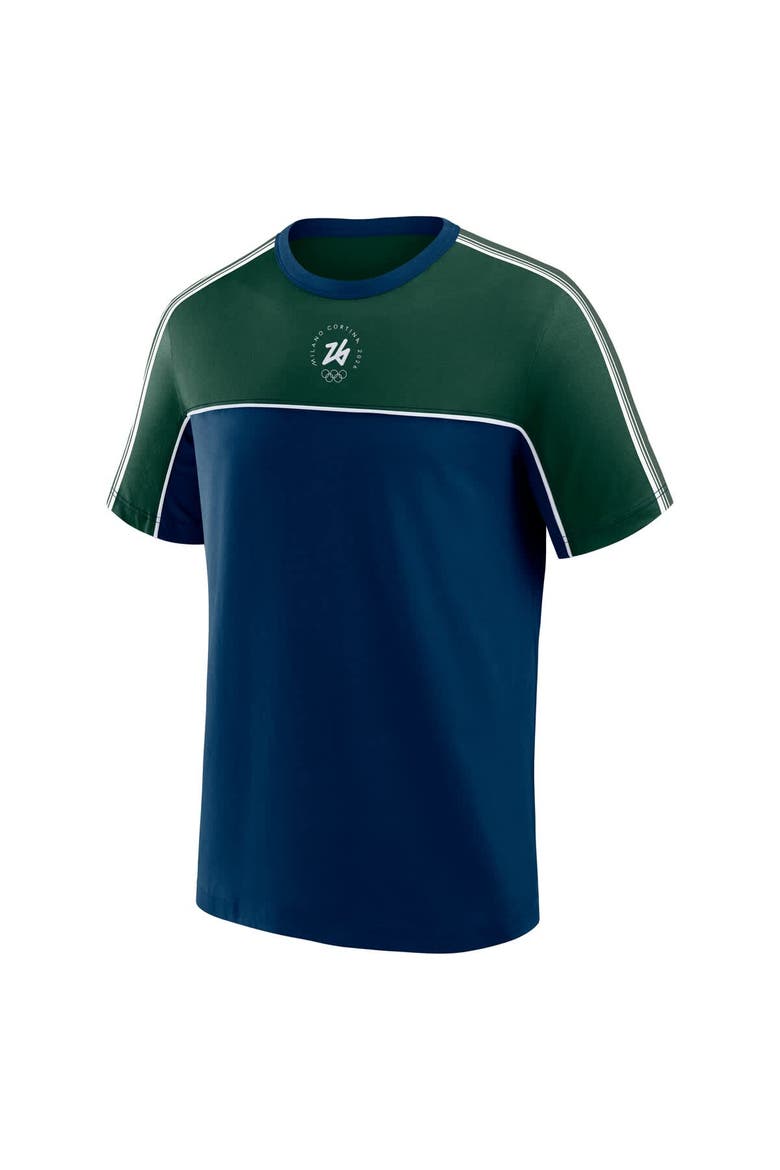 Men's Fanatics Blue/Green Milano Cortina 2026 Winter Olympics Circular Retro T-Shirt, Alternate, color, Blue