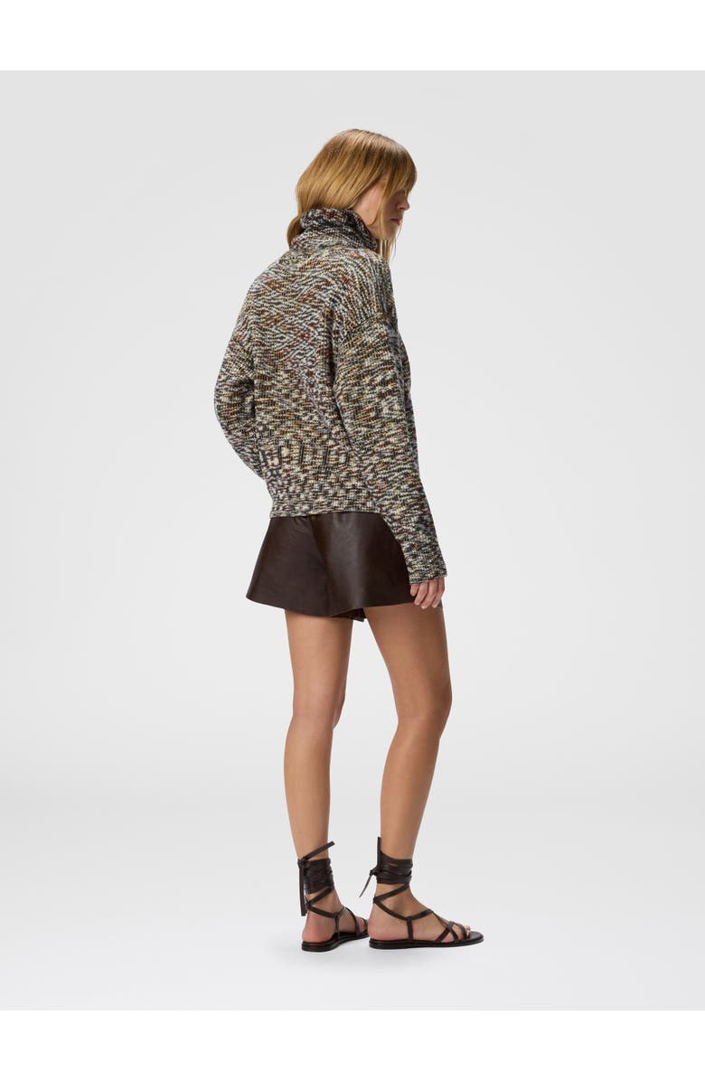 Missoni High-neck Flame Knit Sweater, Alternate, color, Black & Brown