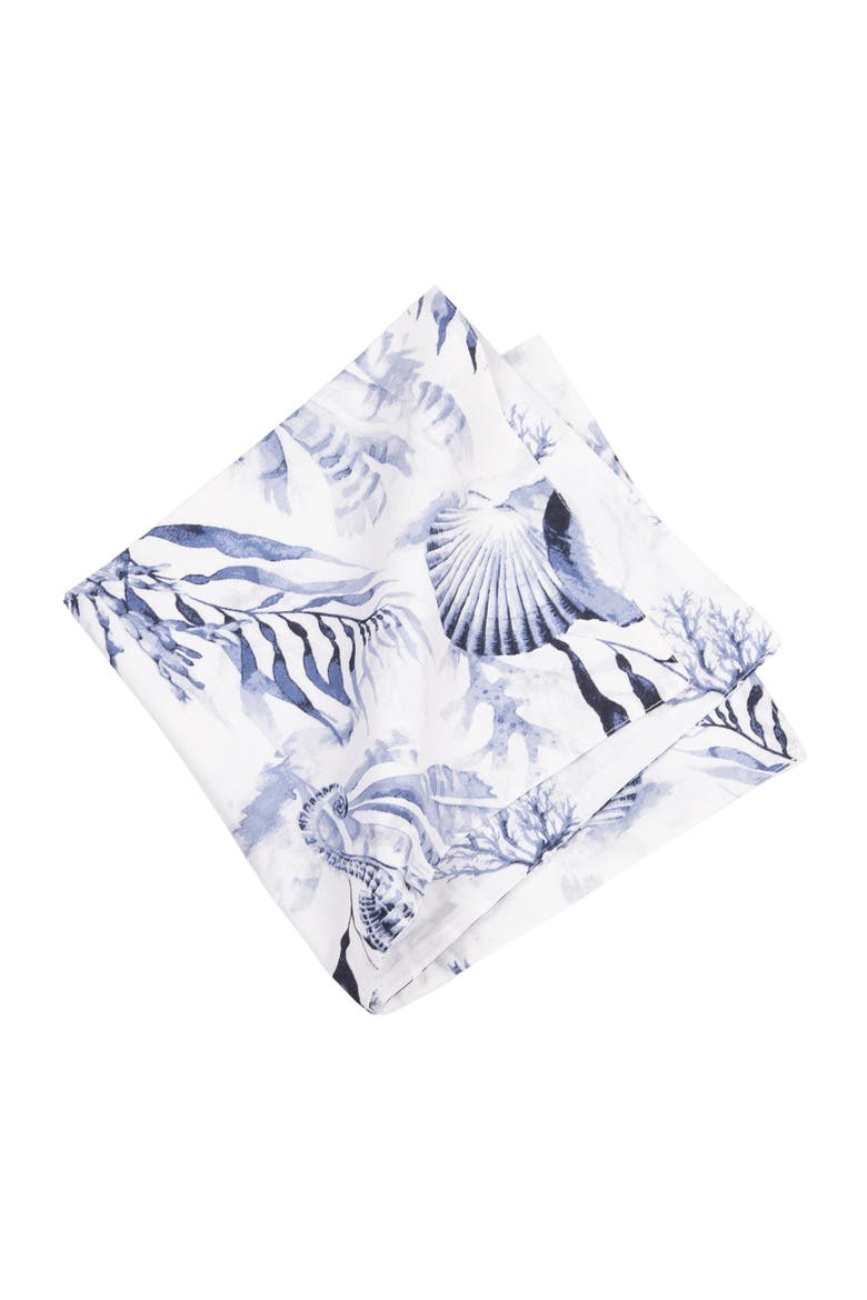 Midnight Lagoon Cloth Napkin Set of 6, Alternate, color, Blue