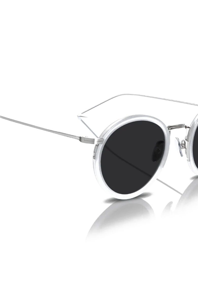 Coco 48mm Round Sunglasses, Alternate, color, White