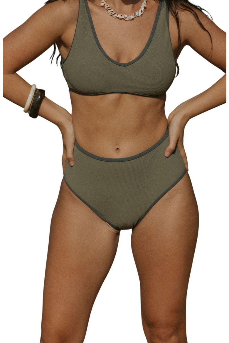 Haze High Waisted Bottoms, Main, color, Olive Green