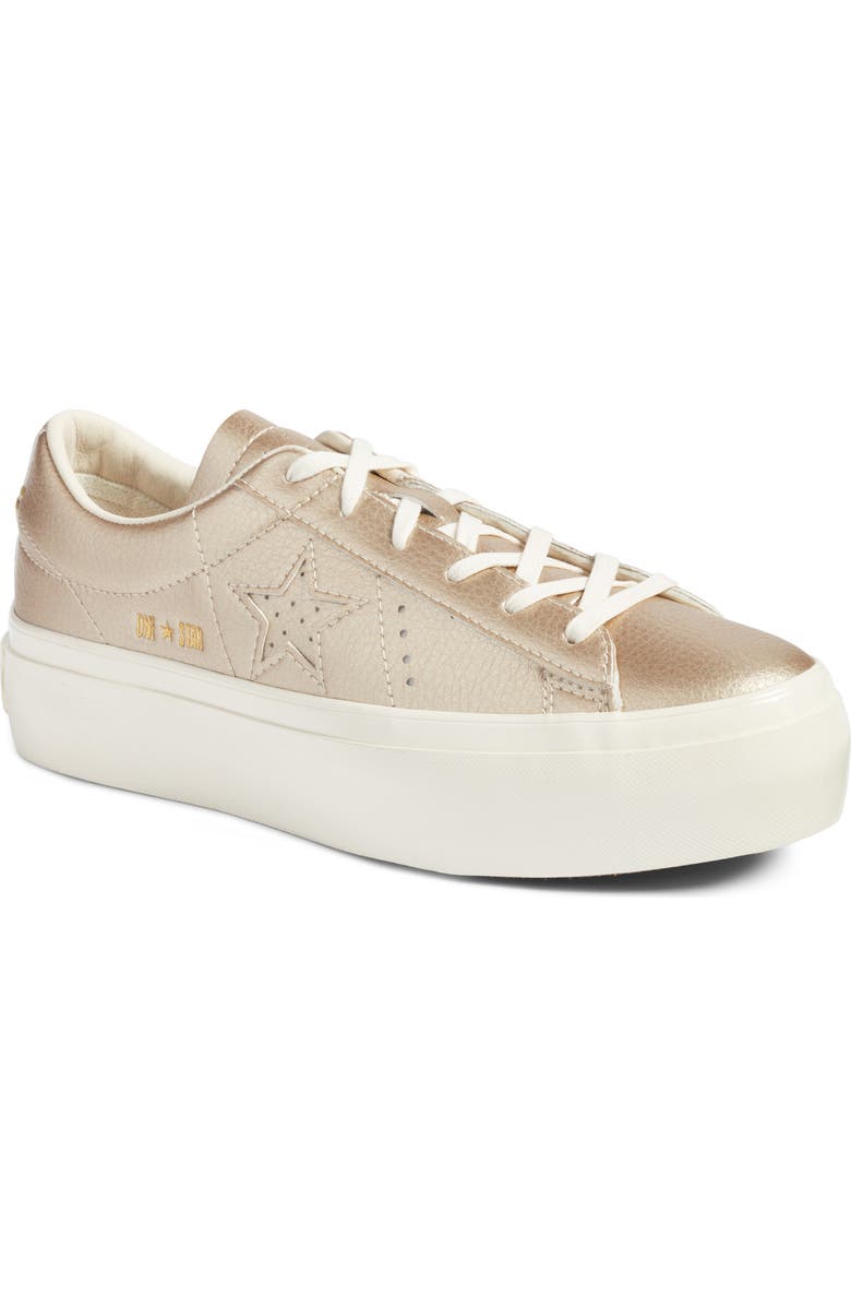 Converse Chuck Taylor<sup>®</sup> All Star<sup>®</sup> One Star Metallic Platform Sneaker, Main, color,