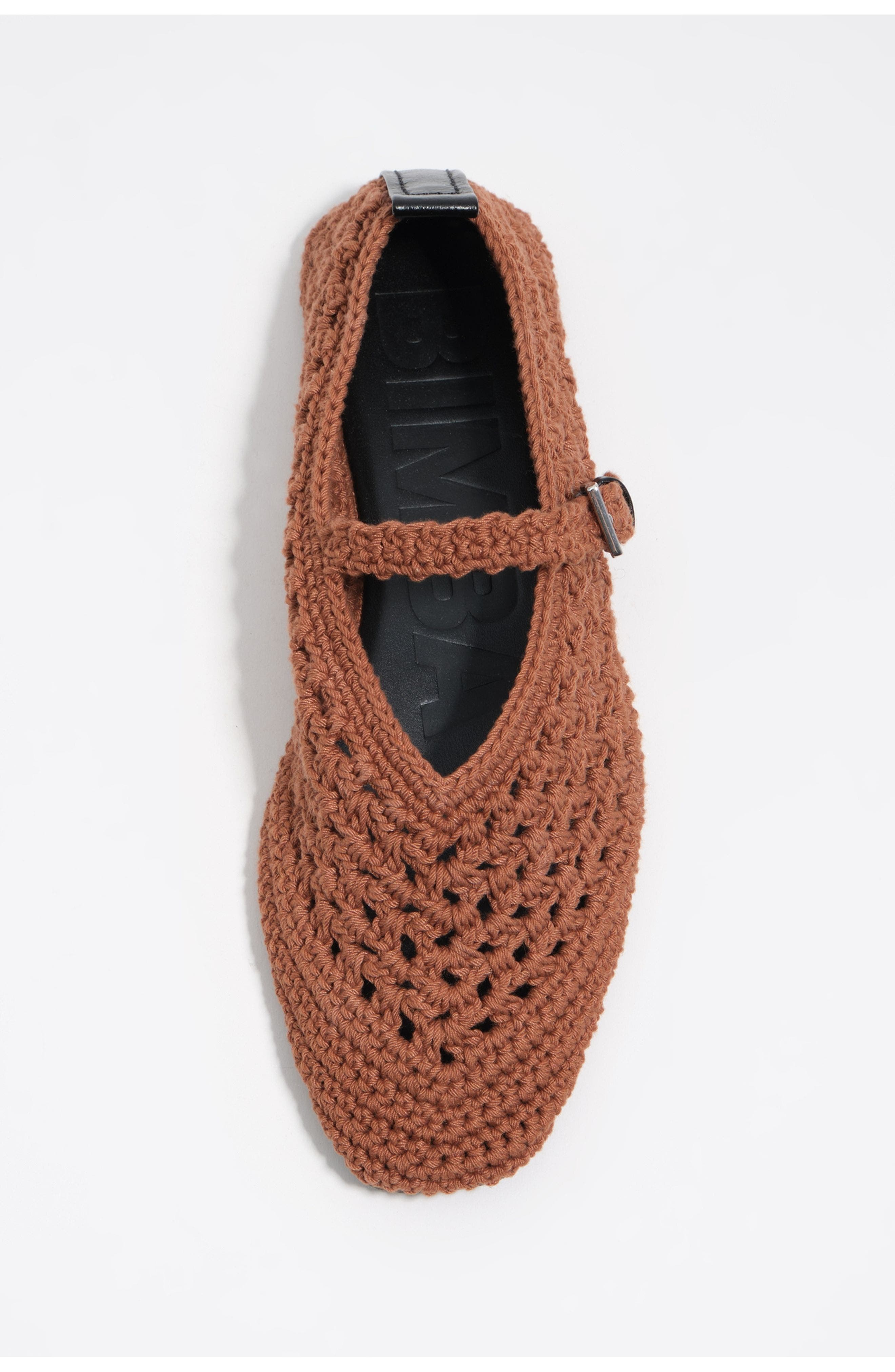 Crochet Flats Ballerina, Alternate, color, TAN