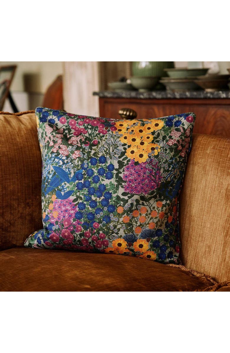 Sophie Williamson Design Square Pillow Cover Pré Fleuri - Cover Only, Alternate, color, Blue