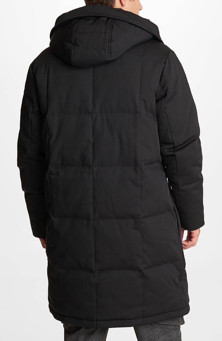 KARL LAGERFELD PARIS Plaid Down & Feather Parka, Alternate, color,