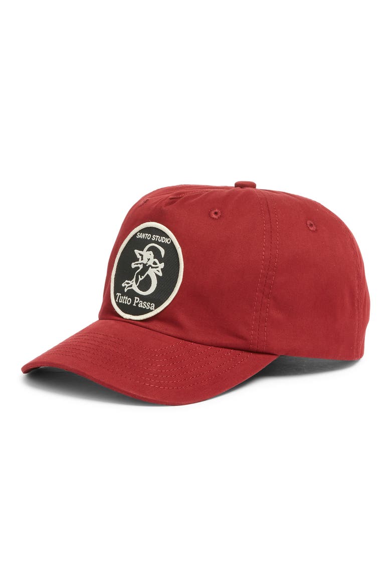 Tutto Five-Panel Snapback Baseball Cap, Main, color, MERLOT