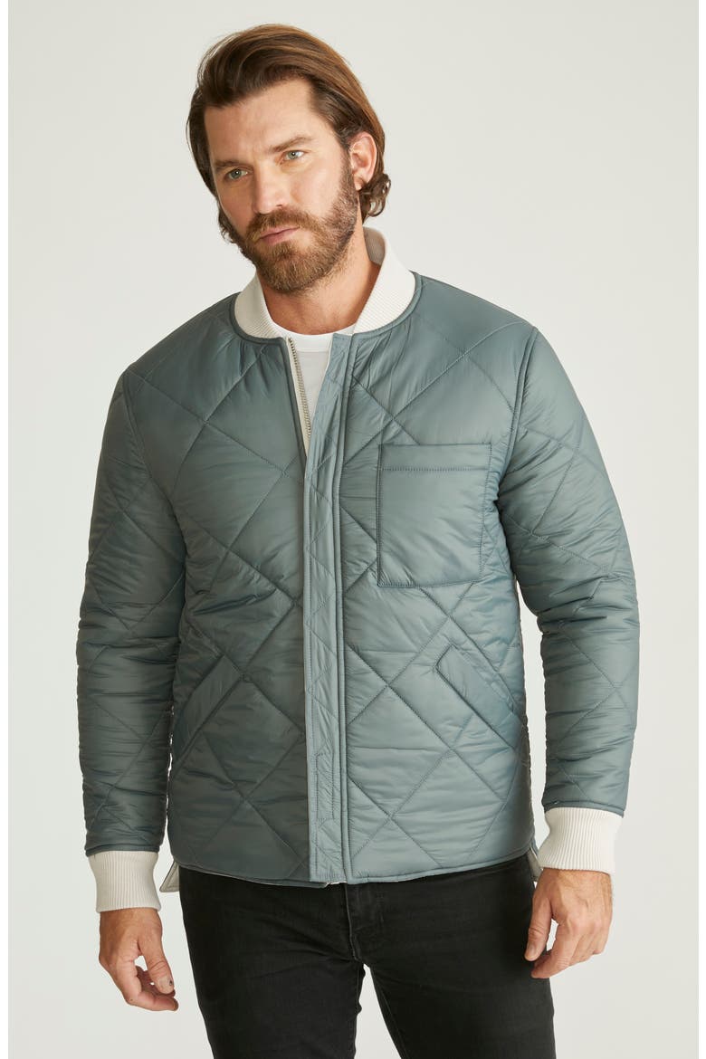 Reversible Quilted Bomber Jacket, Alternate, color, STONE/ STORMY
