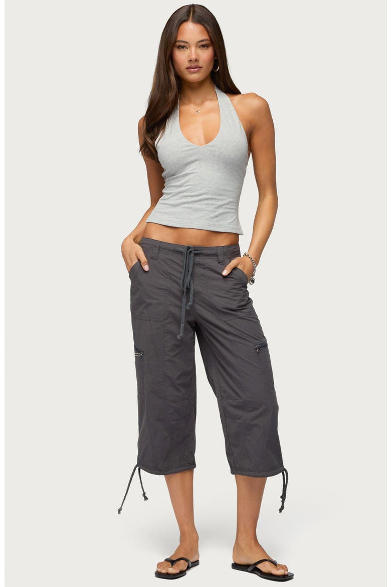 Lility Cargo Capri Pants, Alternate, color, GRAY