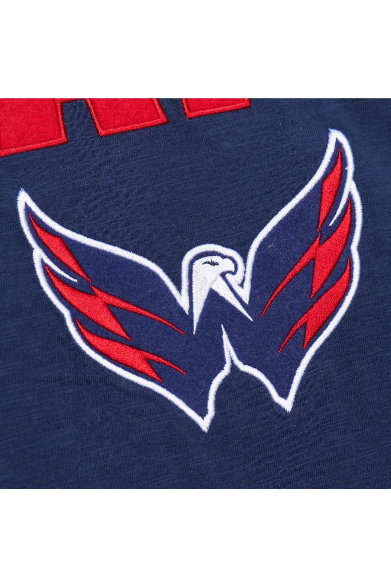 Men's Mitchell & Ness  Navy/Red Washington Capitals Legendary Slub Raglan Long Sleeve T-Shirt, Alternate, color, Navy