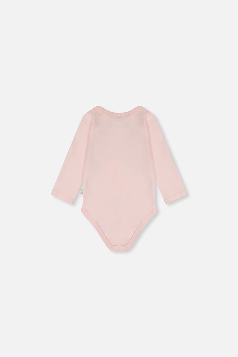 Organic Cotton Long Sleeve Flower Romper, Alternate, color, Very Pale Pink