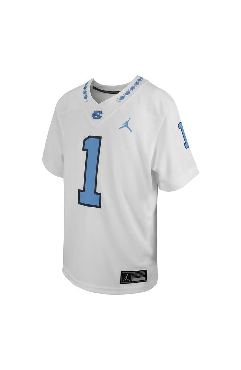 Jordan Brand Youth Jordan Brand #1 White North Carolina Tar Heels Untouchable Replica Game Jersey, Alternate, color, White