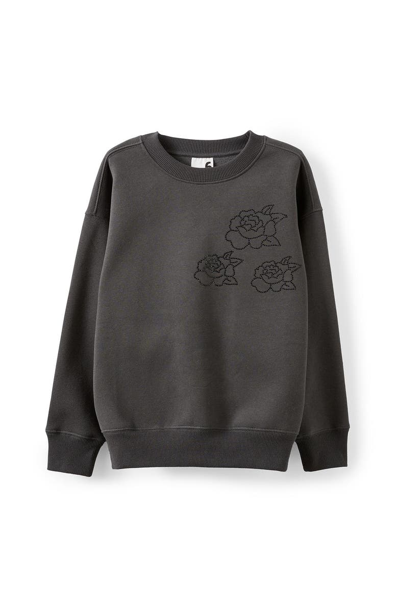 Cotton On Kids Kid's Sammy Oversized Crew, Main, color, Phantom Rose