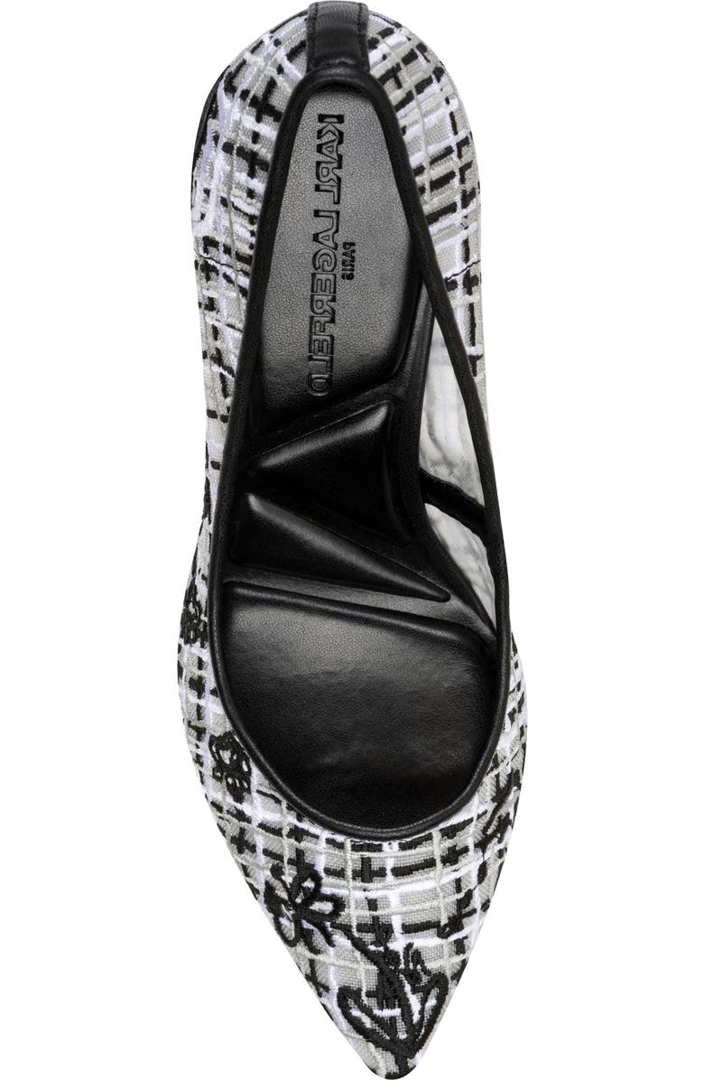 KARL LAGERFELD Royale Whimsy Pointed Toe Pump, Alternate, color, Black Multi