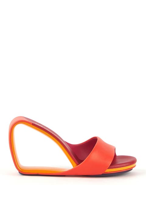 Pre-owned United Nude Eamz High Heel Dress Pump Patent Neon