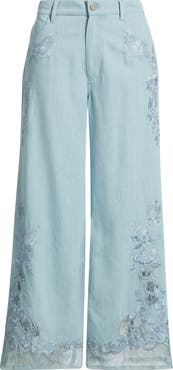 KOBI HALPERIN Adaline Embroidered Lace Nonstretch Jeans