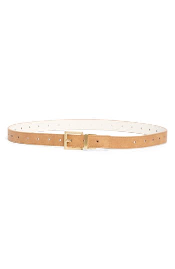 Vince Camuto Reversible Faux Leather Belt In Vachetta/ivory