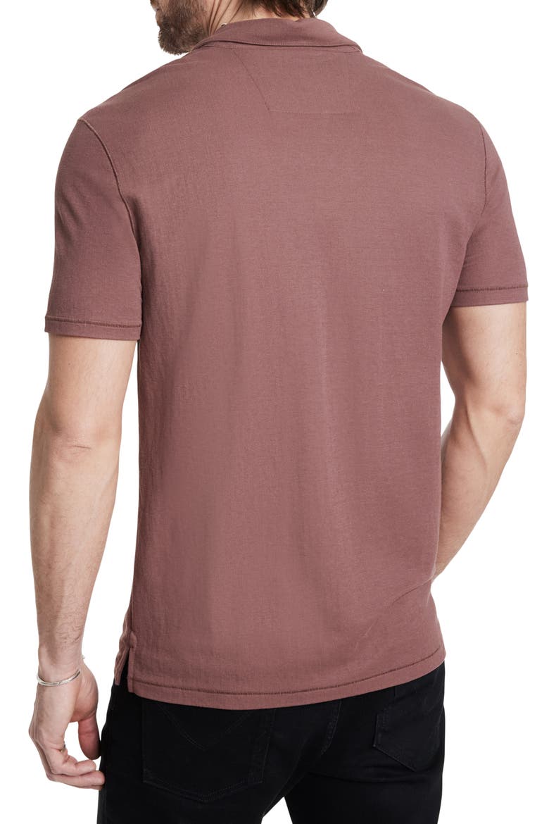 Leroy Johnny Collar Solid Piqué Polo, Alternate, color, MAUVEWOOD