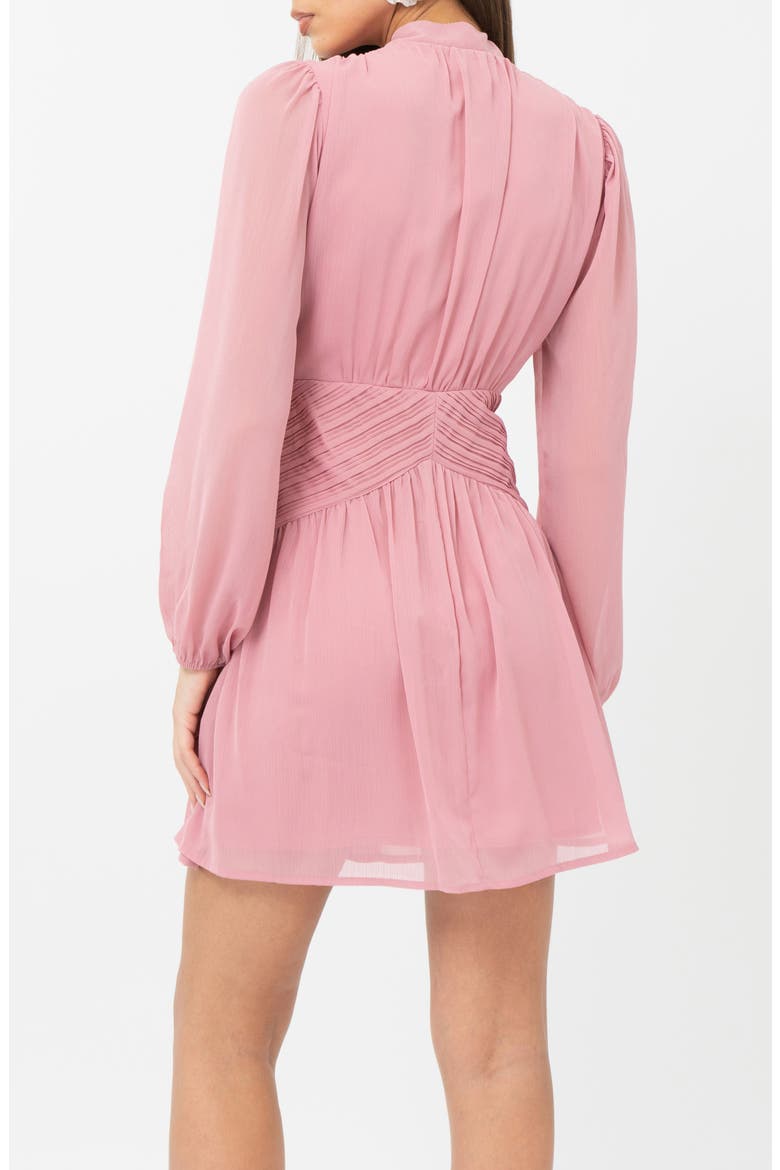 Betsy Neck Tie Minidress, Alternate, color, ROSE