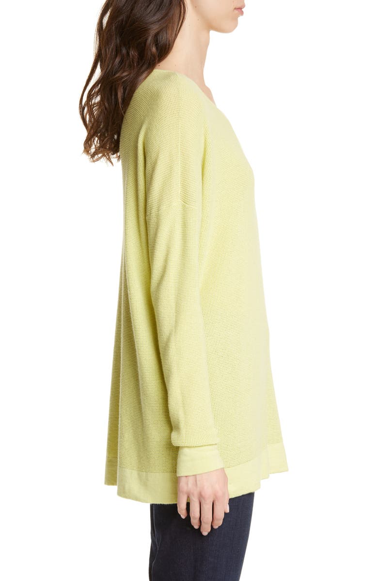 Eileen Fisher Organic Cotton Blend Thermal Top, Alternate, color, 