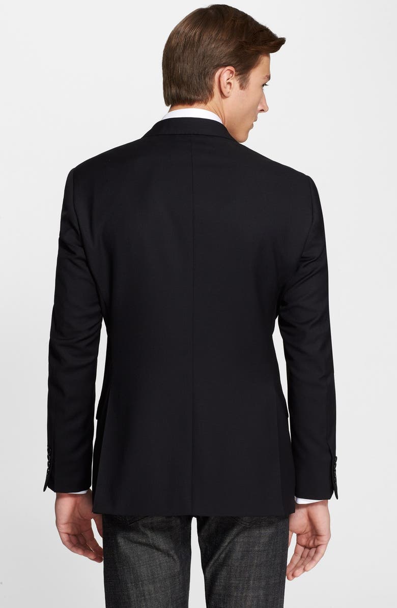 Armani Collezioni G-Line Trim Fit Wool Blazer, Alternate, color, 