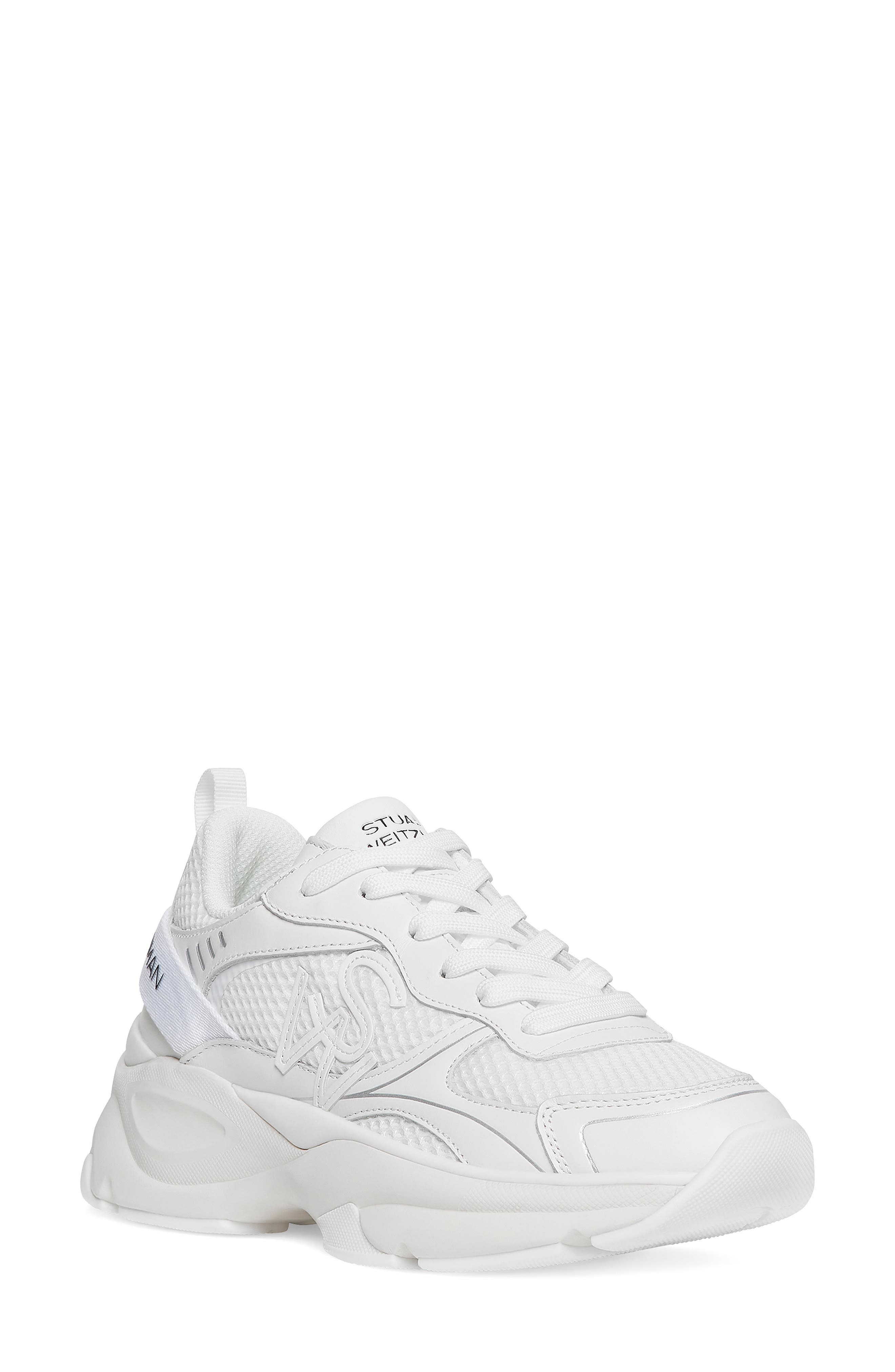 Chunky Sole Sneaker, Main, color, WHITE LEATHER