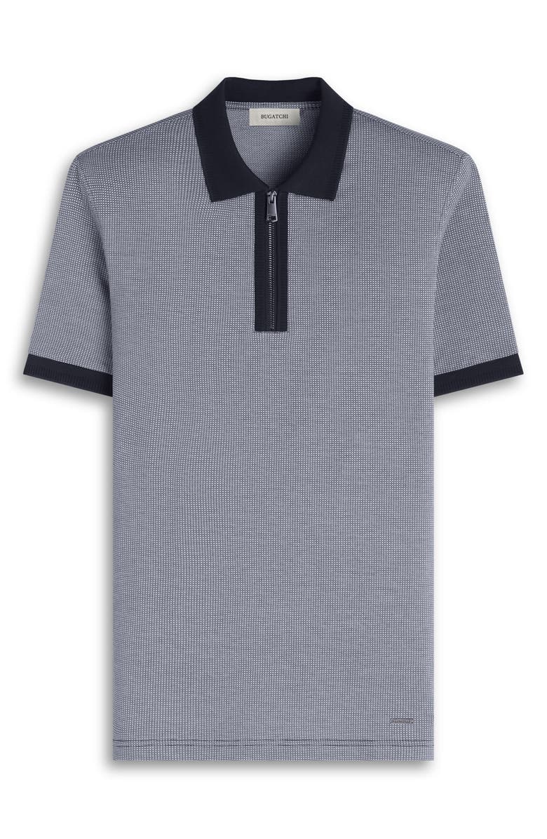 Bugatchi Quarter Zip Polo, Alternate, color, Black