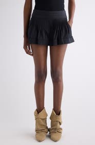 Isabel Marant Cybila Cotton Pintuck Shorts