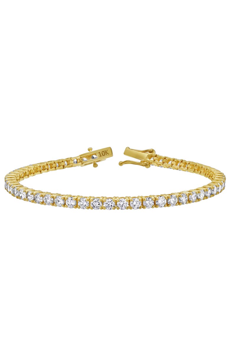 LuvMyJewelry Andros 10K Yellow Gold Lab Grown Diamond Tennis Bracelet - 3.2mm, Main, color, 10K Yellow Gold