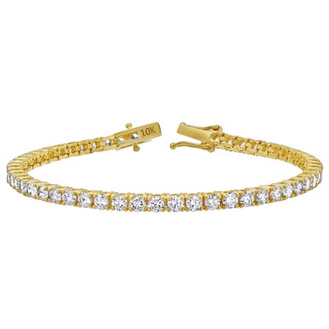 Andros 10K Yellow Gold Lab Grown Diamond Tennis Bracelet - 3.2mm
