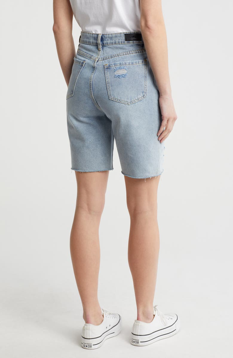 PTCL Distressed Denim Bermuda Shorts, Alternate, color, Medium Wash