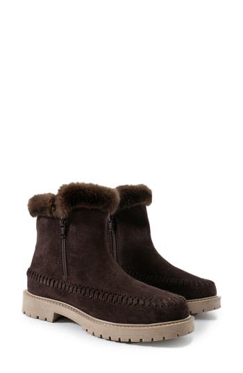 Jelavu Jenny Faux Fur Lined Whipstitch Boot In Brown