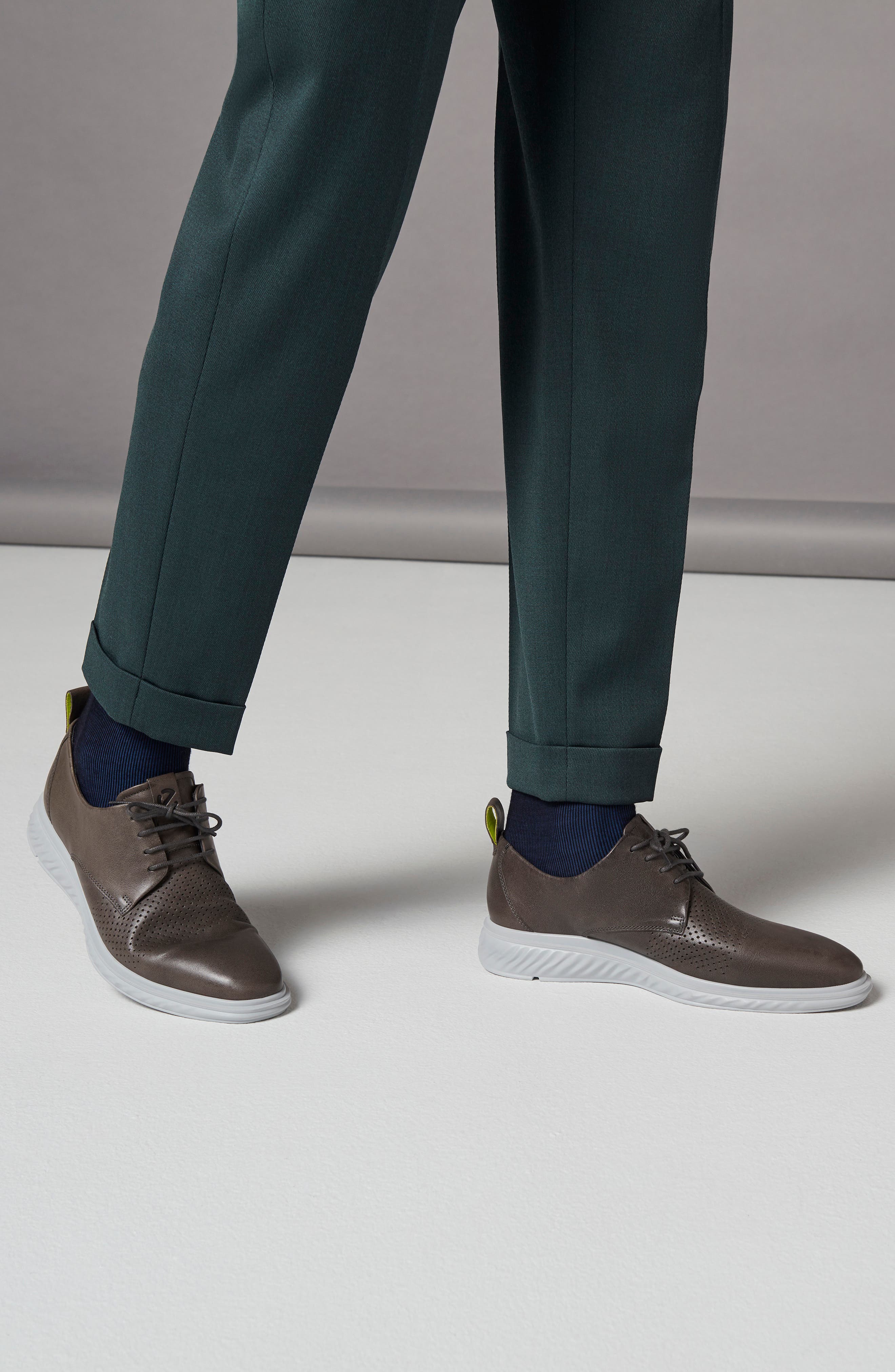 ST.1 Hybrid Lite Modern Plain Toe Derby, Alternate, color, TITANIUM LEATHER