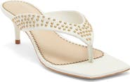 Cinq à Sept Frankie Studded Leather Thong Sandal