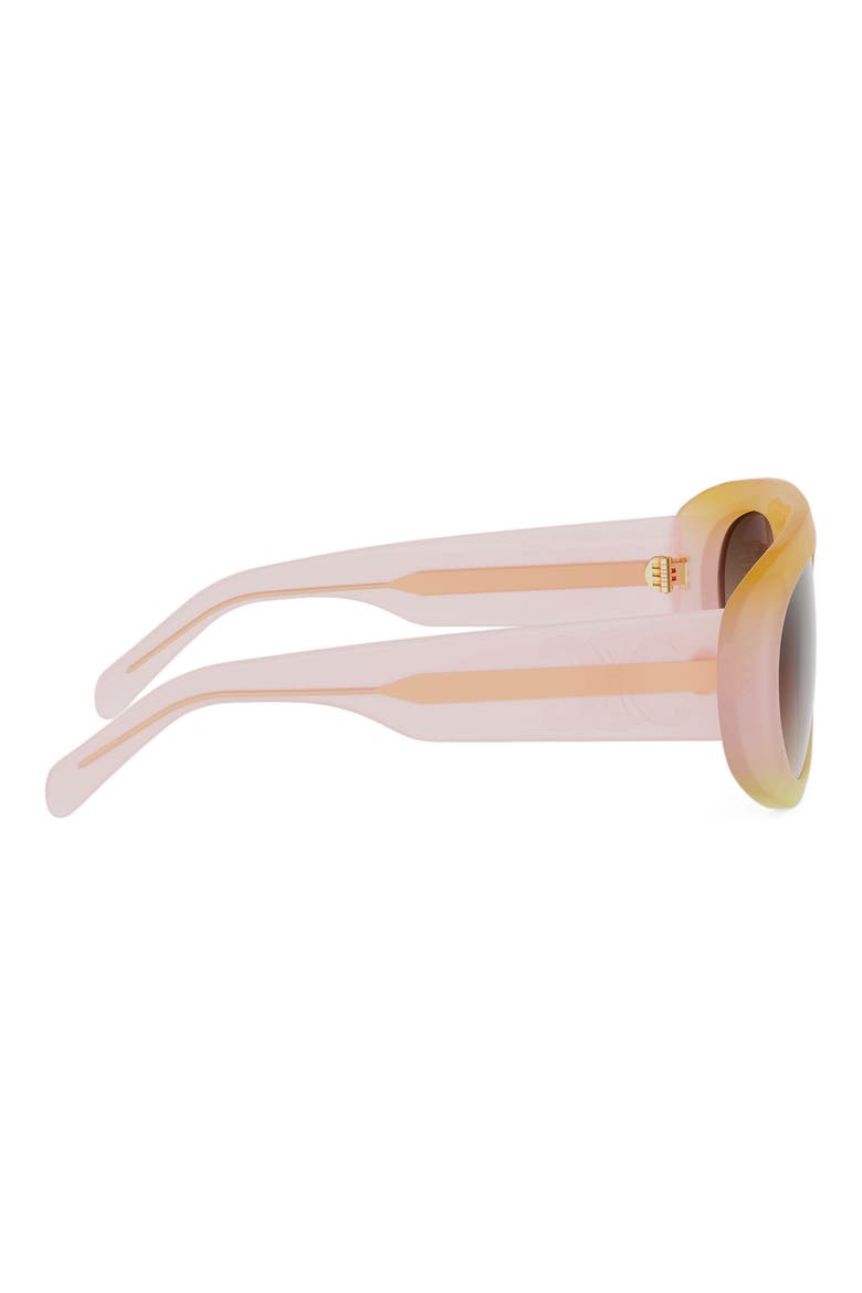 Triomphe Stamp 57mm Pilot Sunglasses, Alternate, color, PINK / OTHER / GRADIENT BROWN