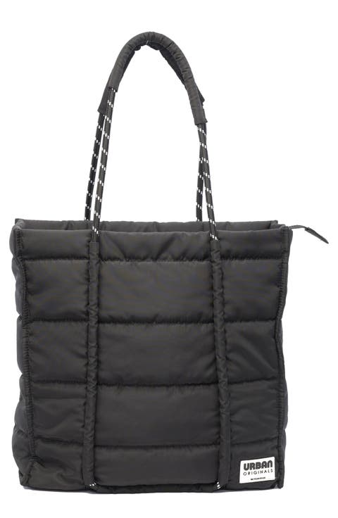 Palm Quilted Recycled Nylon Tote