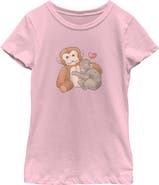 Lost Gods Girls' Plush Monkey Love T-Shirt