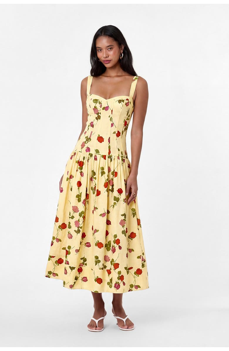NICHOLAS Makenna Corset Dress, Main, color, Fallen Roses