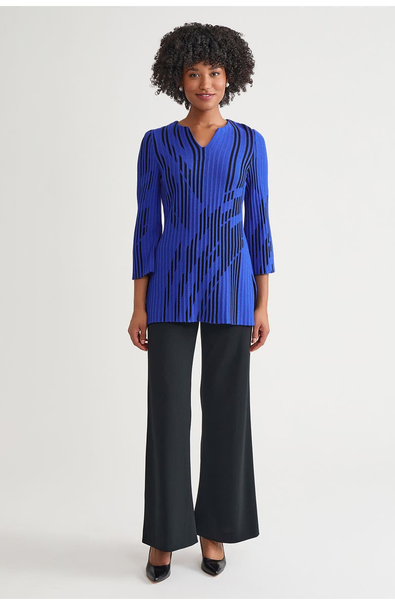 Ming Wang Dual-Toned Soft Knit Signature Tunic, Alternate, color, Sapphire Sea/Black