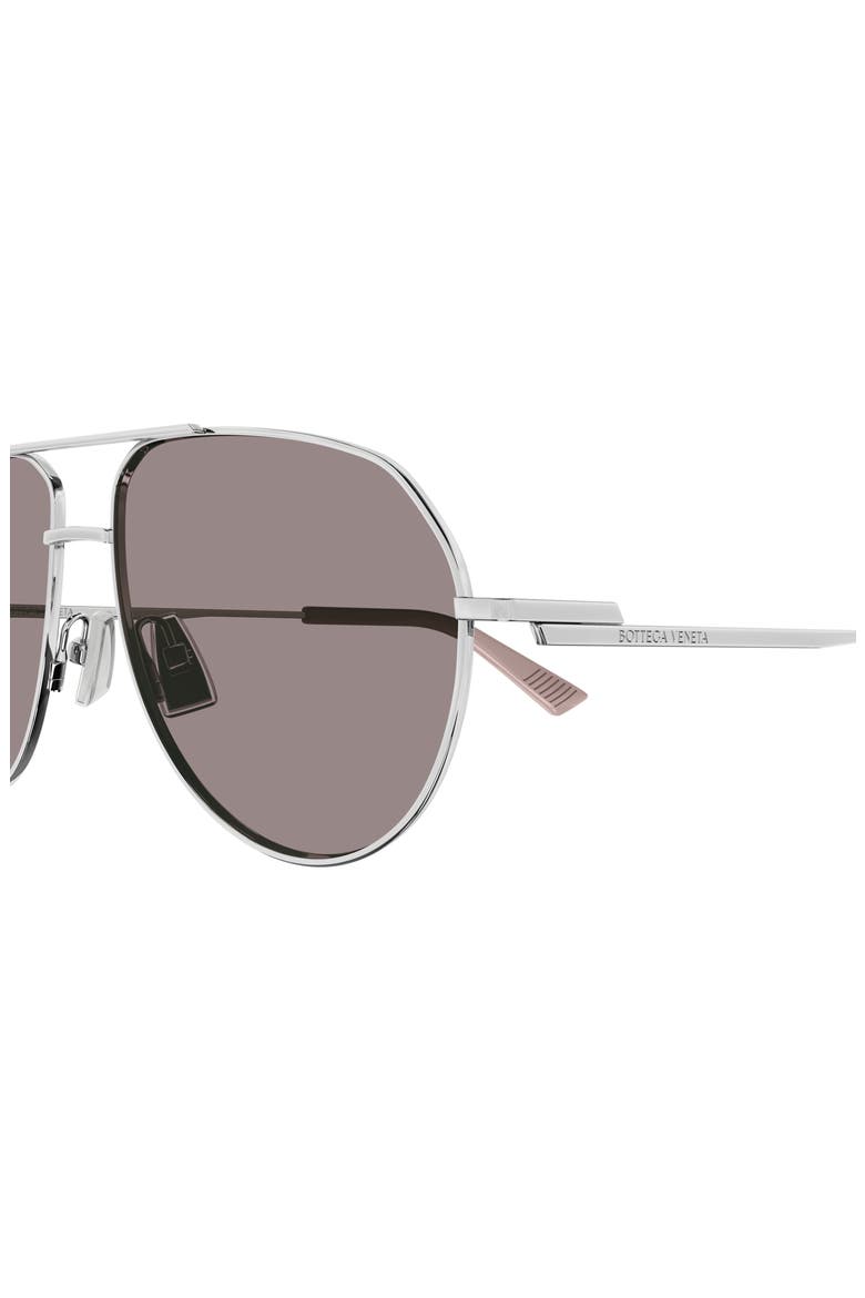 57mm Pilot Sunglasses, Alternate, color, SILVER